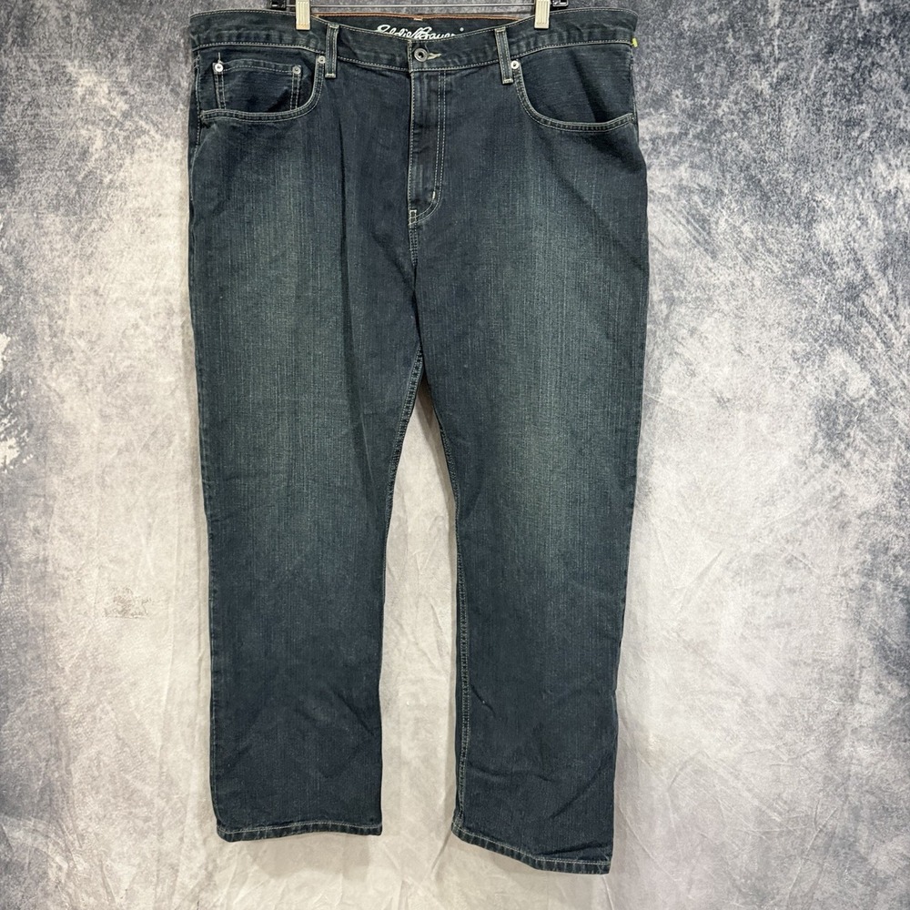 Eddie Bauer Mens Relaxed Fit Dark Wash Blue Jeans‎ 40x30 Cotton Pants